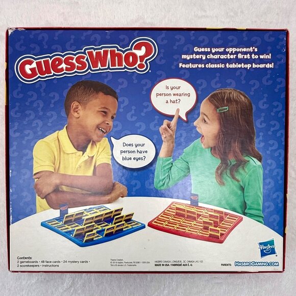 Guess Who Guessing Board Game Hasbro 2018 100% Complete - Picture 9 of 11